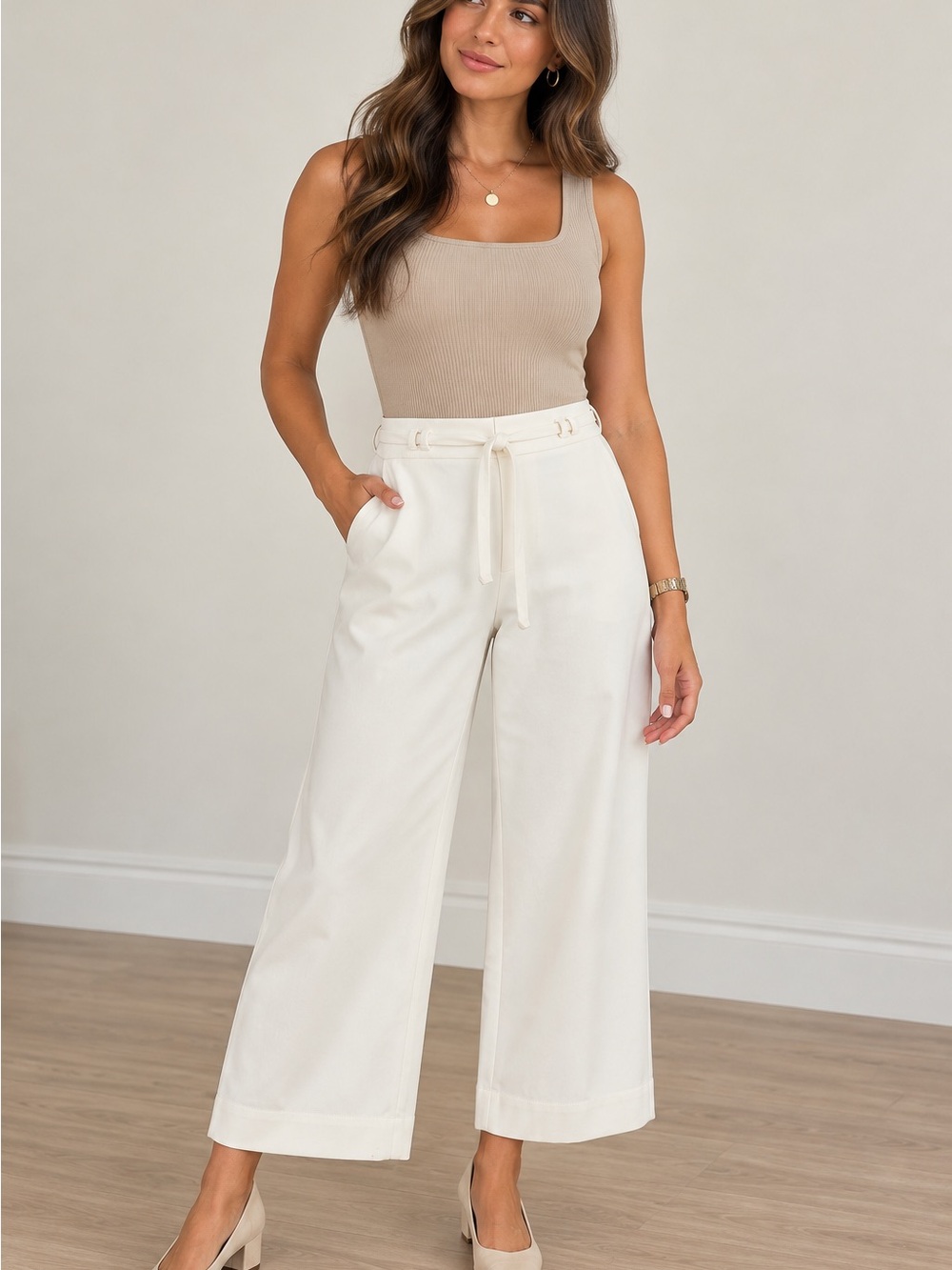 Talbots Wide Leg Drawstring Pants